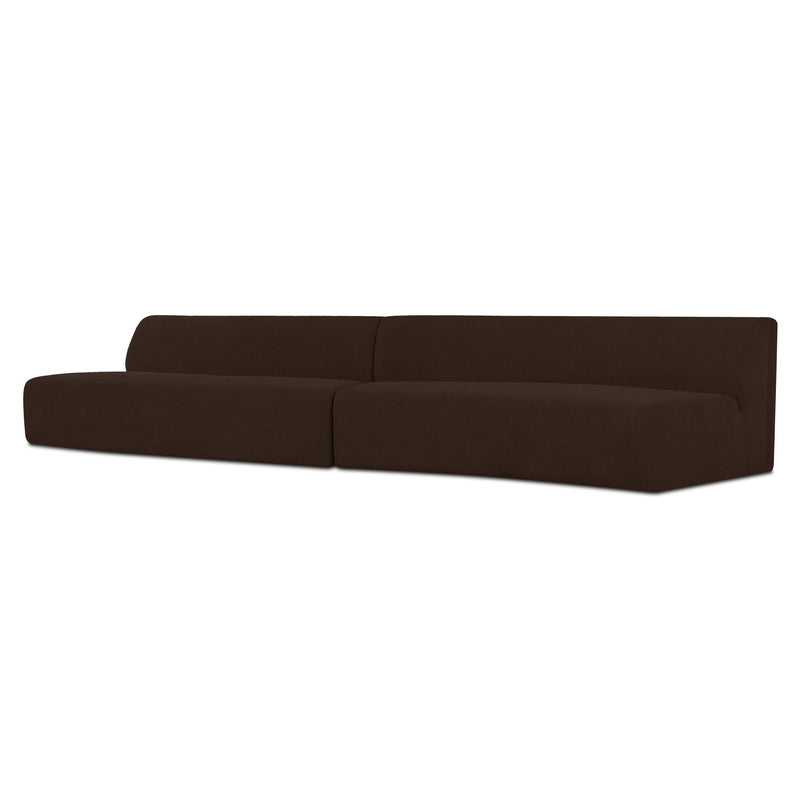 Naomi - 2 Piece Wave Modular Sectional - Dark Brown