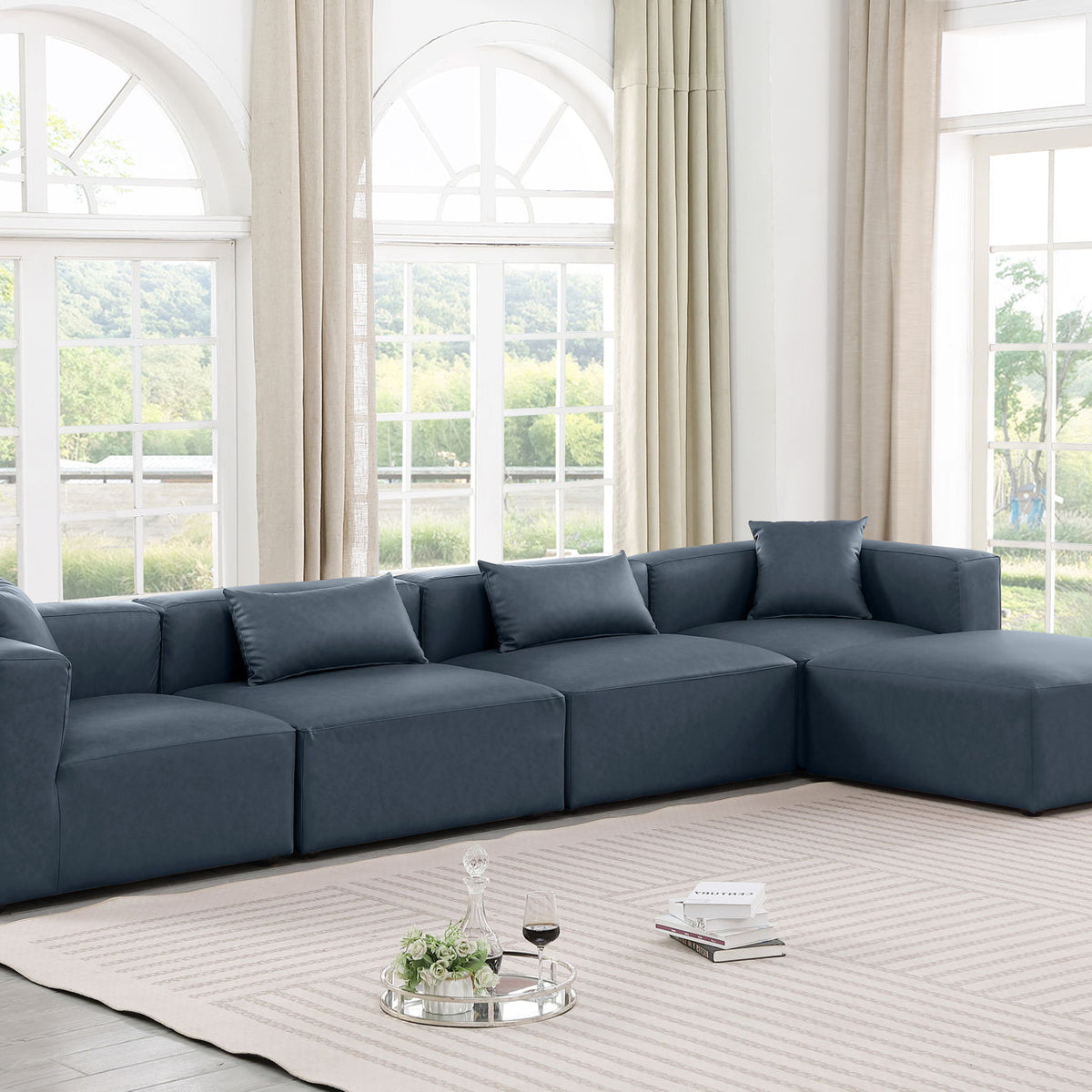 Cube - 5 Piece Modular Sectional With Chaise