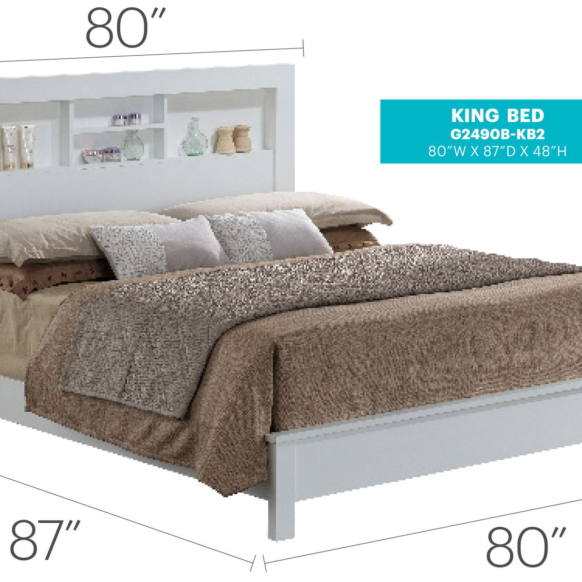 Bed With Transitional Design Stylish