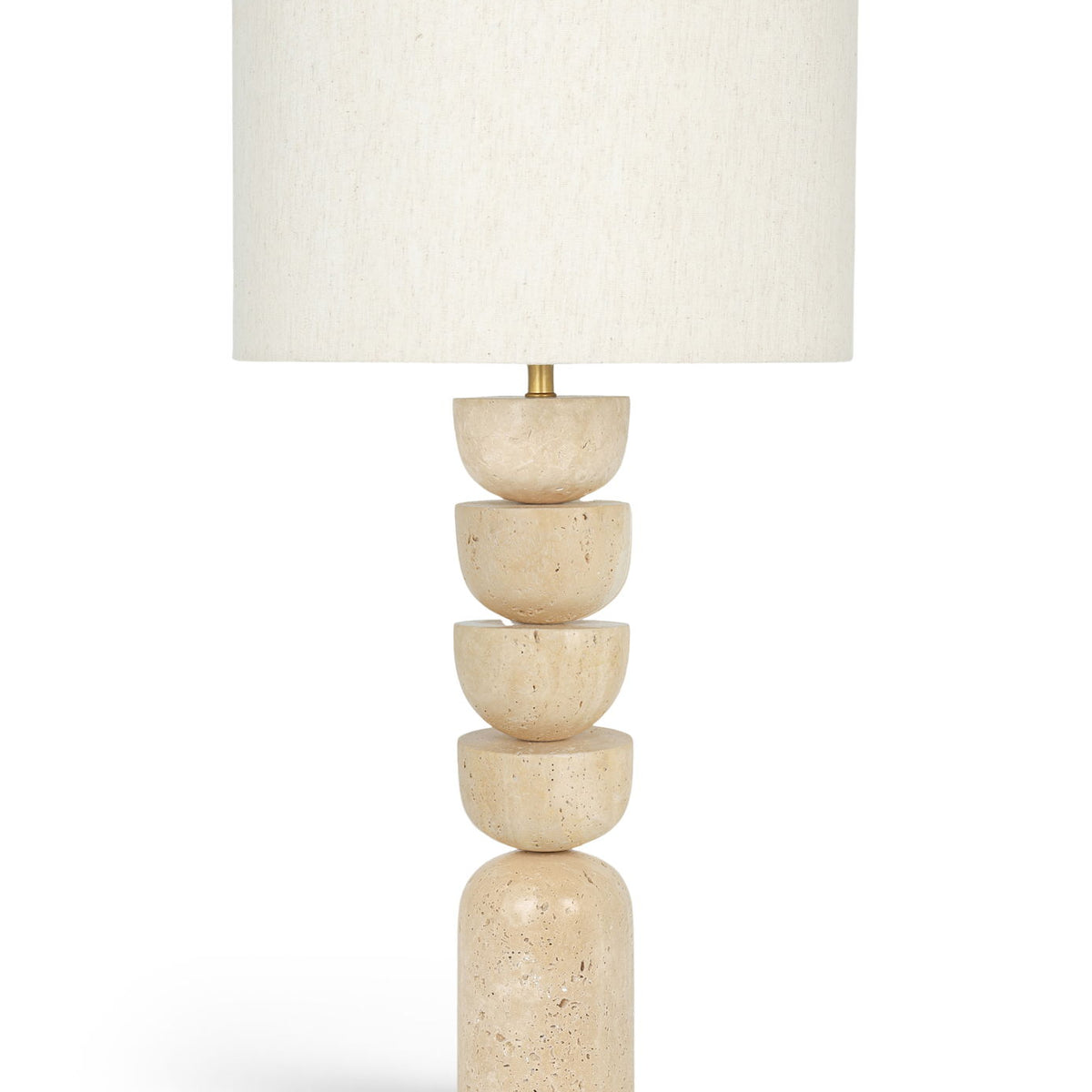 Opus - Linen Textured Fabric And Brass Table Lamp