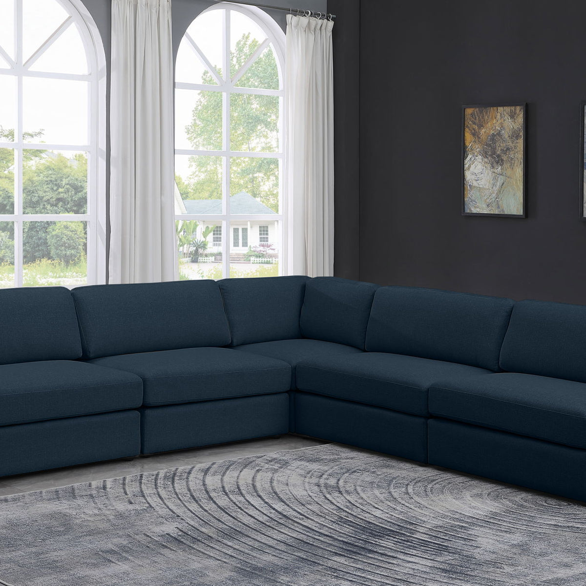 Beckham - 5 Piece Modular Corner Armless Sectional