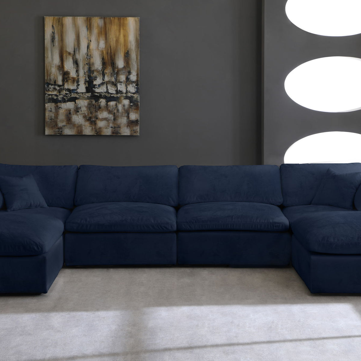 Cozy - 6 Piece Modular Double Chaise Sectional