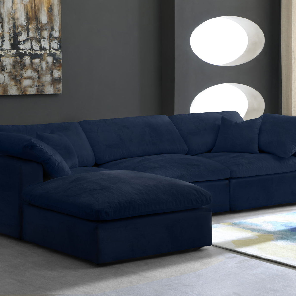 Cozy - 4 Piece Modular Sectional With Chaise