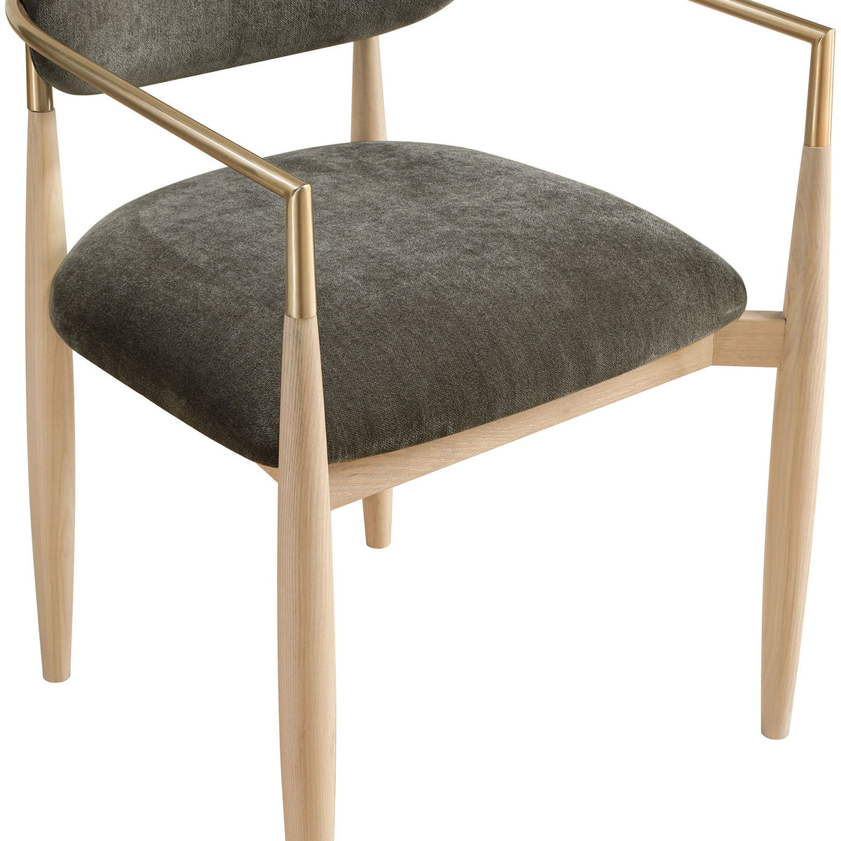 Riccio - Fabric Dining Arm Chair (Set of 2) - Natural Frame