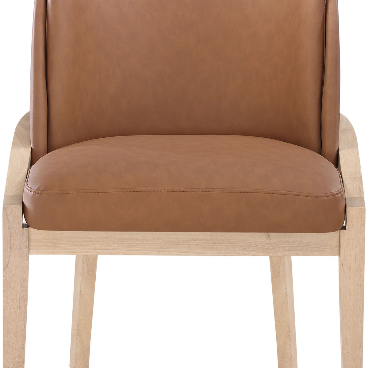 Navo - Faux Leather Upholstered Dining Chair - Natural Base