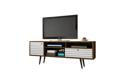 Manhattan Liberty - 71" TV Stand With Rustic Brown Frame