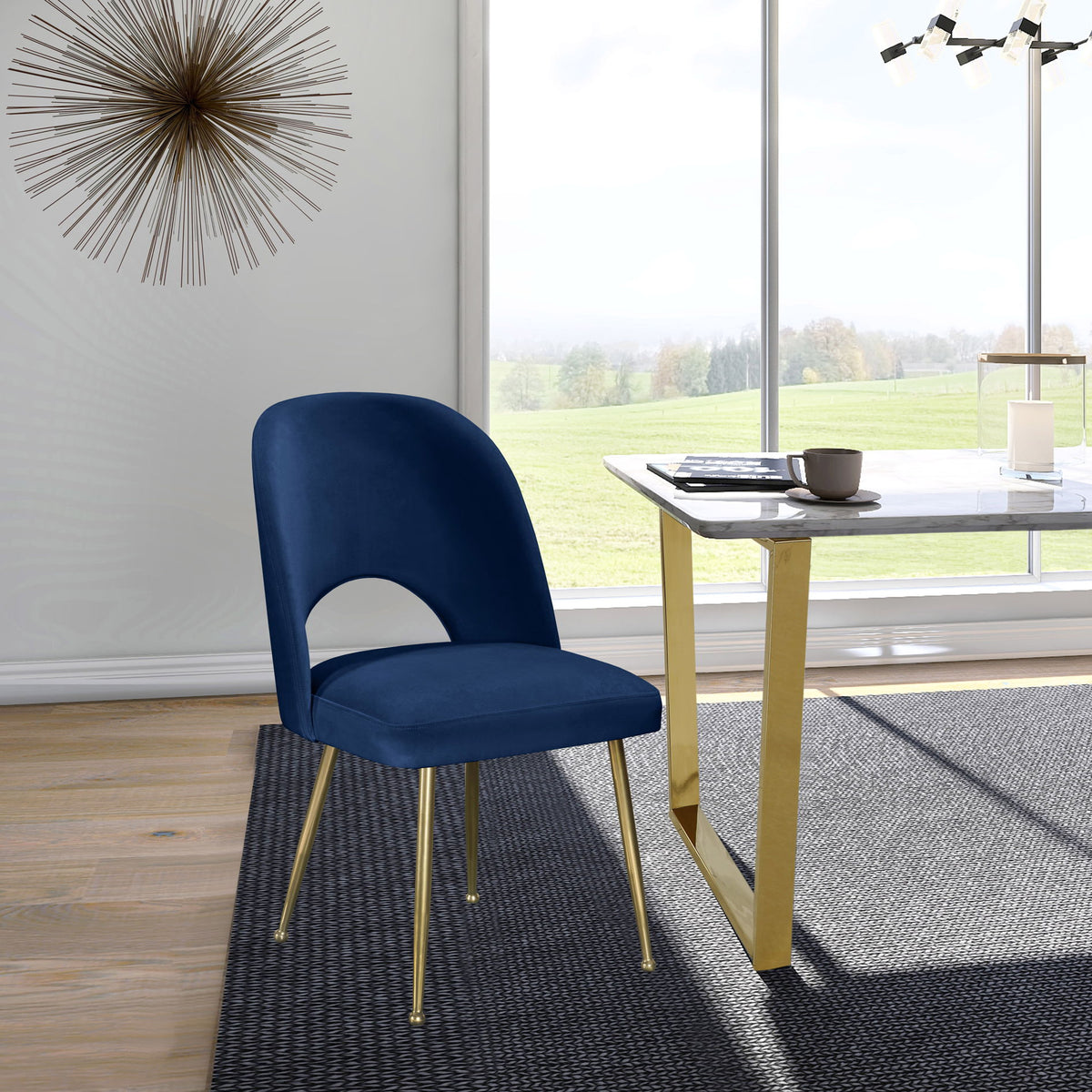 Logan - Dining Chair (Set of 2) - Gold Legs