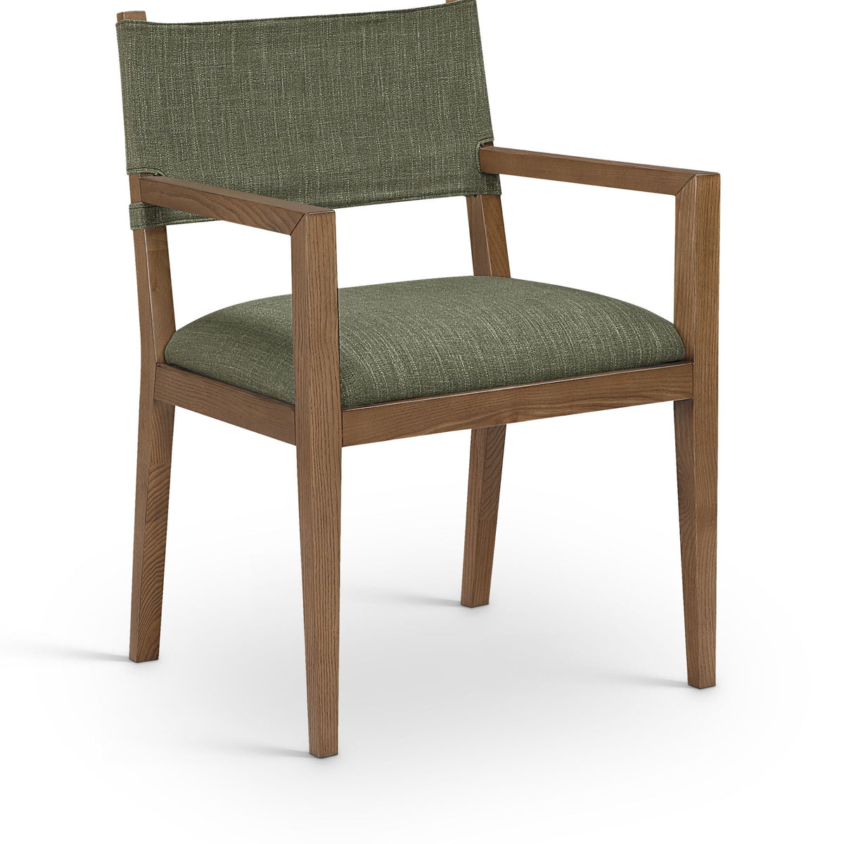 Avon - Linen Textured Performance Fabric Dining Arm Chair