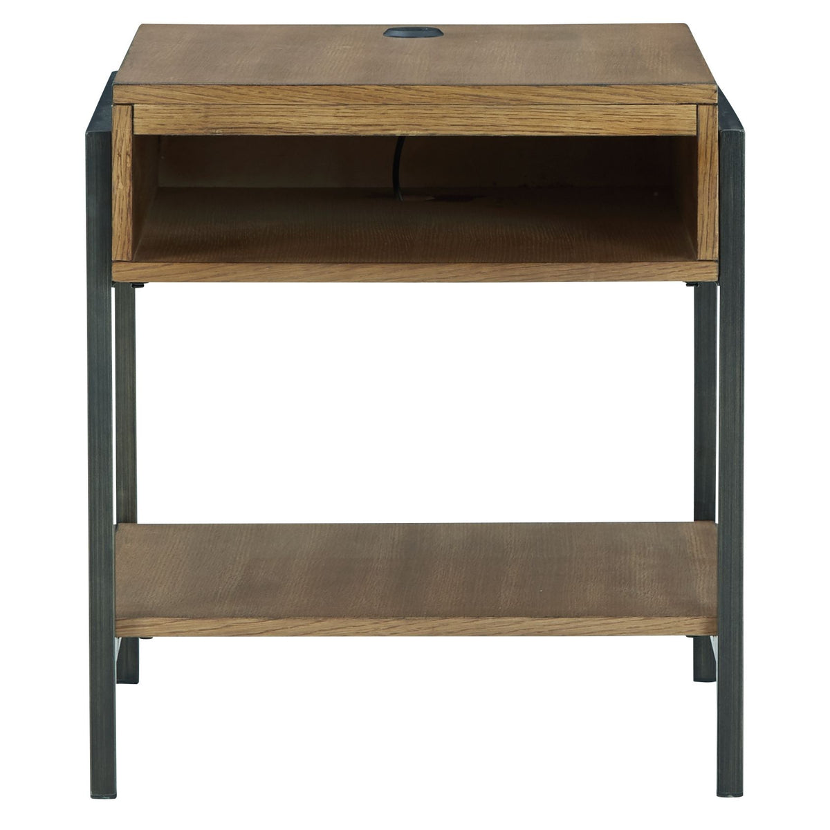 Fridley - Brown / Black - Rectangular End Table