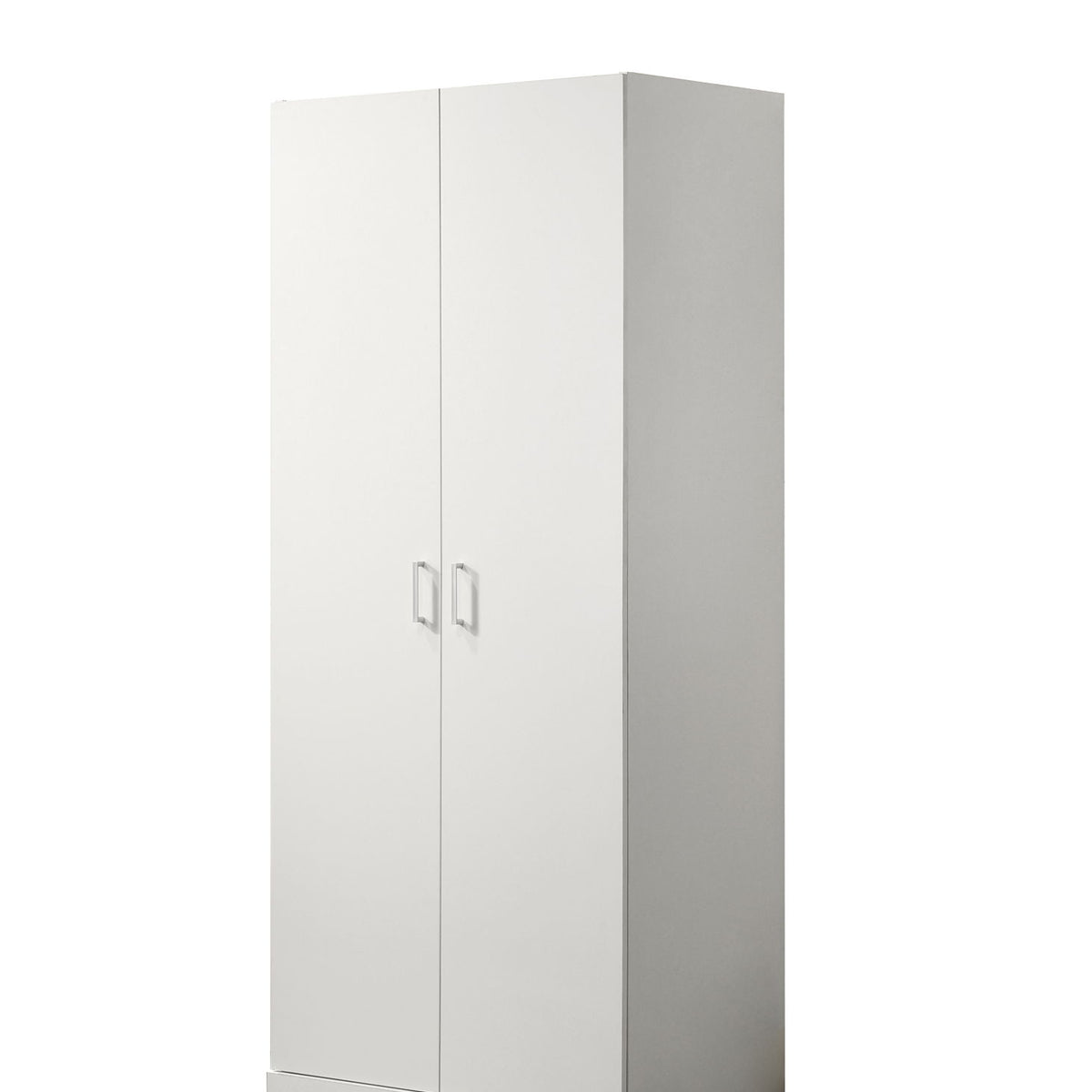 Michael - Double Door Wardrobe Cabinet Armoire With Shelf And Hanging Rod - White
