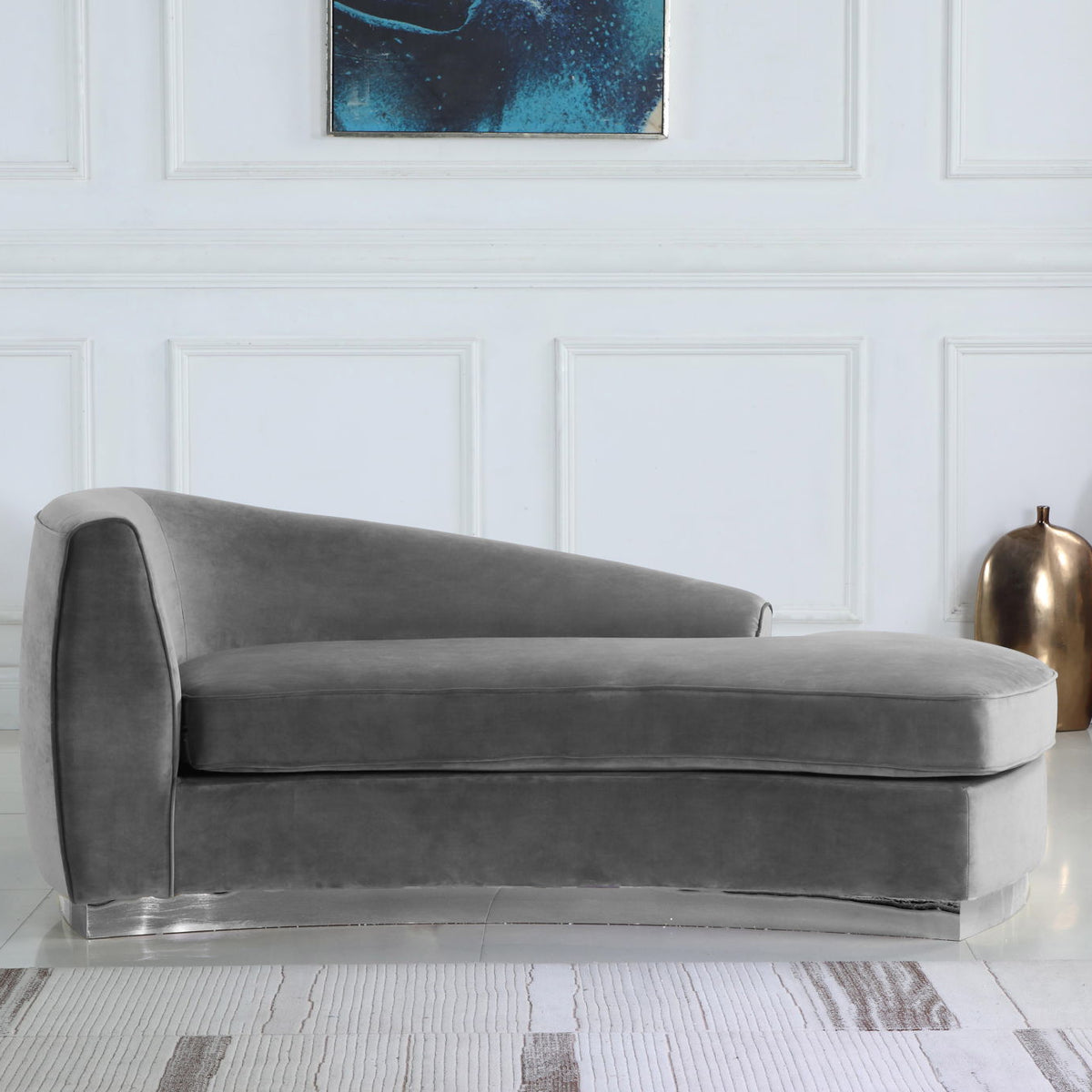 Julian - Chaise with Chrome Base