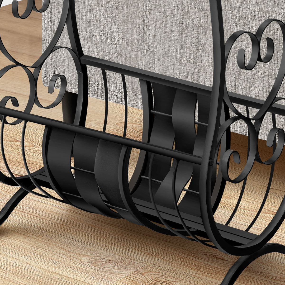 Accent Table Magazine Narrow For Living Room - Black