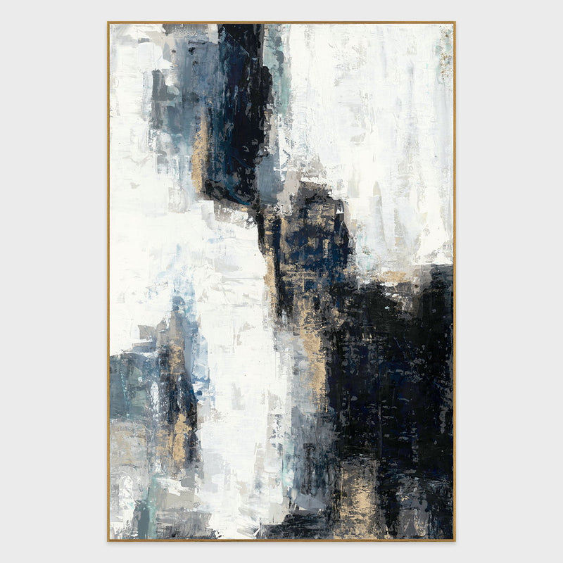 Gloss - 48" x 72" Painting Art by Buddy Whitlock - Gray / Black