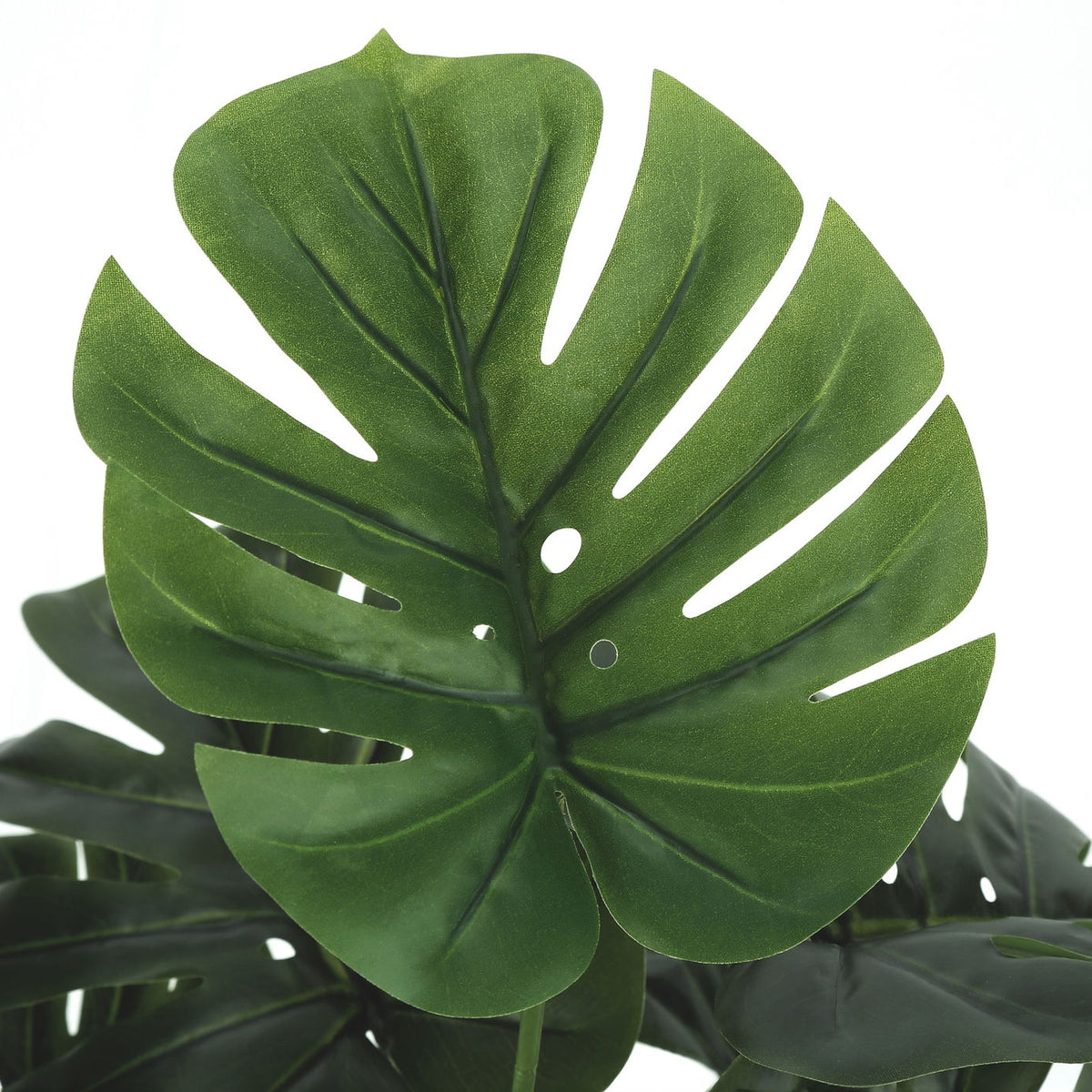 24" Tall, Artificial Plant, Monstera, Indoor, Faux, Fake, Table, Greenery, Potted, Real Touch, Decorative - Green / Black