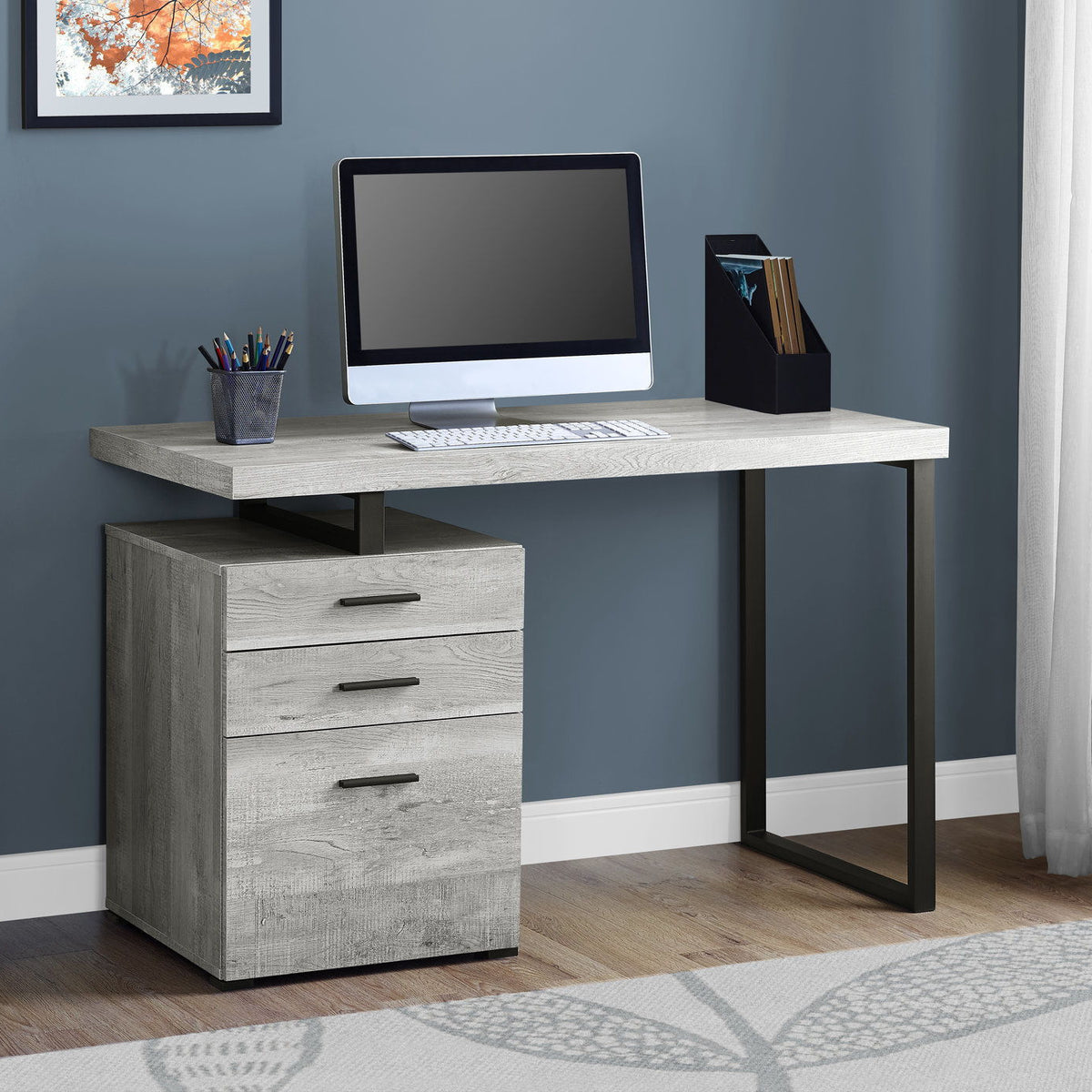 Computer Desk For Home Office, Left, Right Set - Up, Ample Storage Drawers