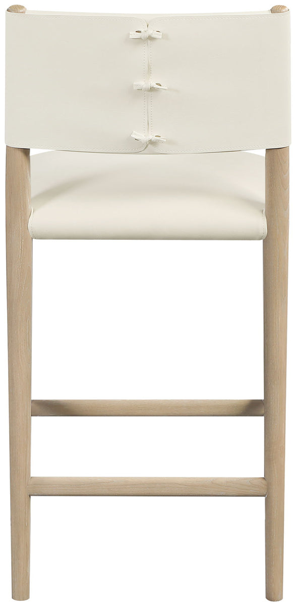 Andie - Vegan Leather Upholstered Counter Stool - Natural Base