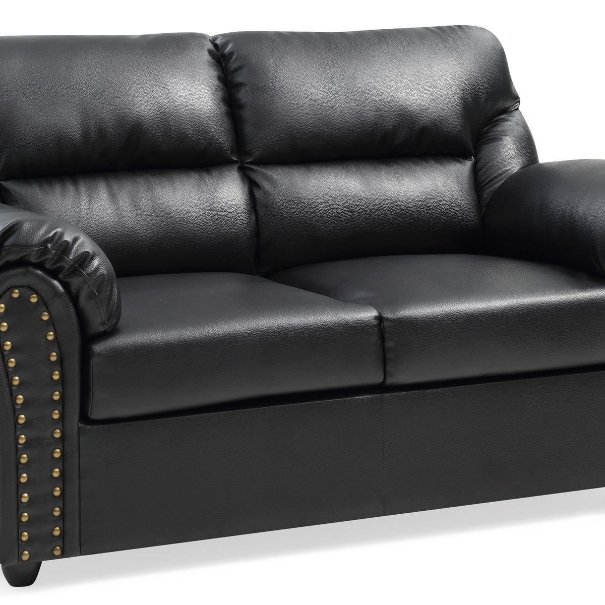 Chic Padded Love Seat For Modern Living - Black