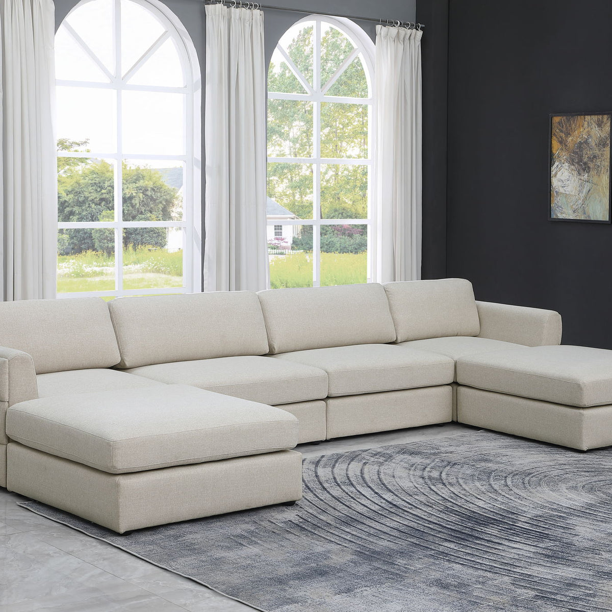 Beckham - 6 Piece Double Chaise Modular Sectional
