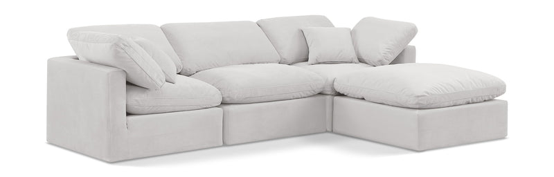 Indulge - Velvet 4 Piece Modular Sectional With Chaise