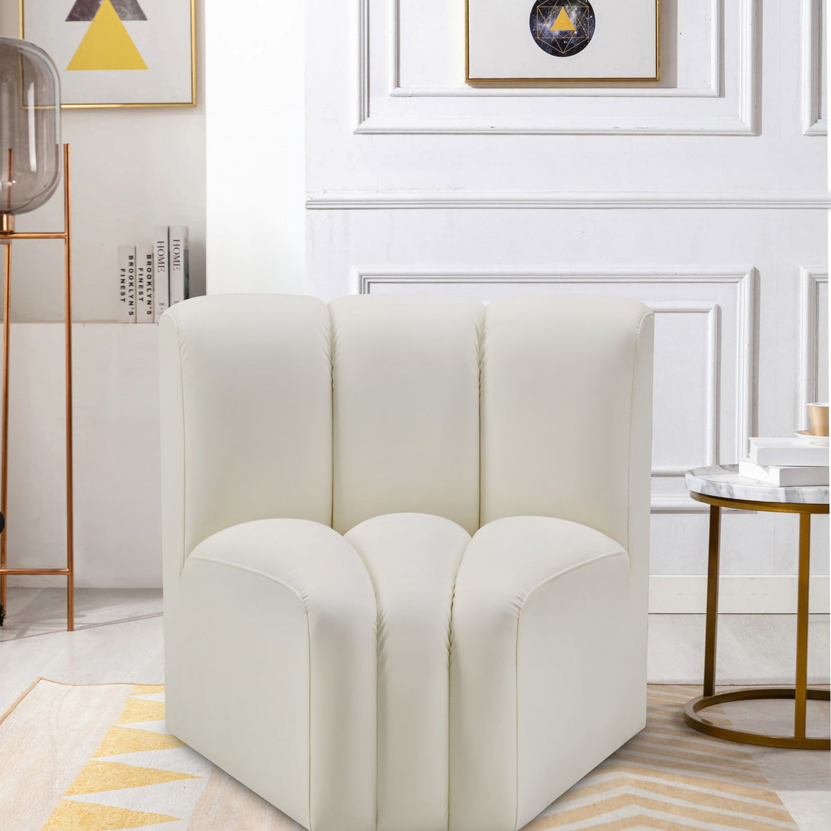 Arc - Faux Leather Curved Corner Chair