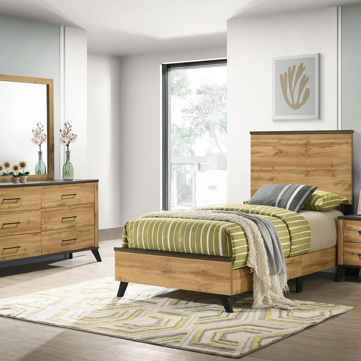 Kaywood 4-piece Twin Bedroom Set Natural Pine