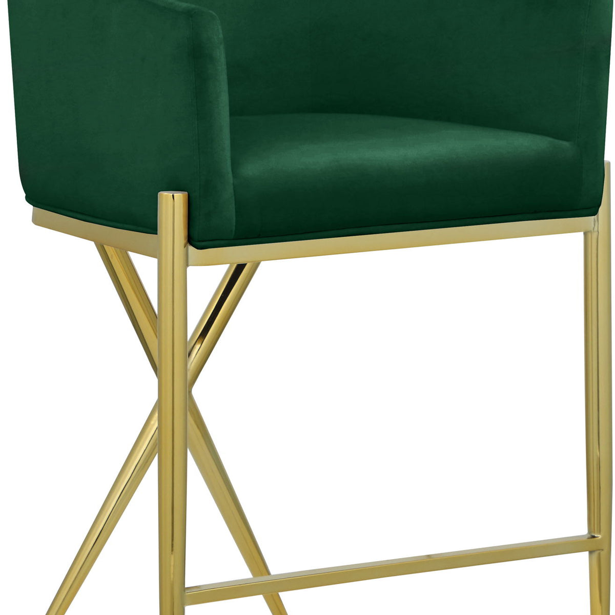 Xavier - Counter Stool with Gold Legs