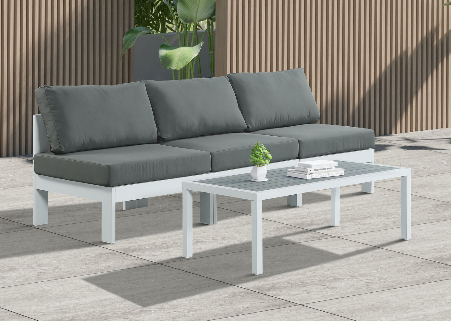 Nizuc - Outdoor Patio Modular Sofa - Grey - Fabric