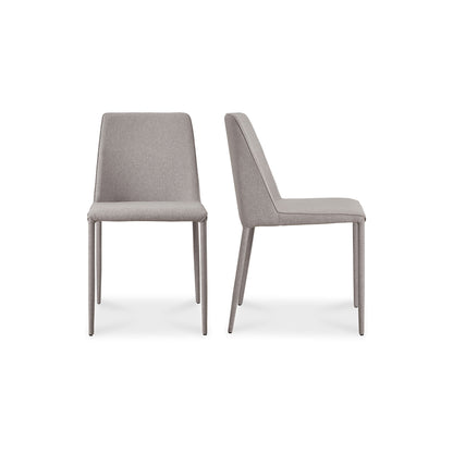 Nora - Fabric Dining Dining Chair (Set of 2) - Light Gray