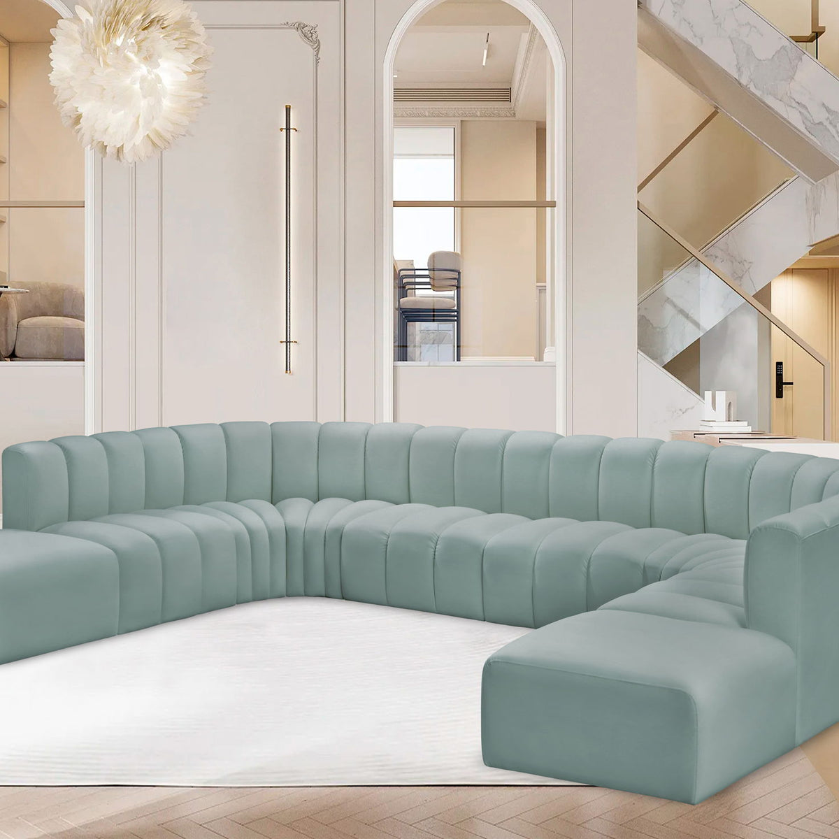 Arc - Faux Leather Modular Sectional