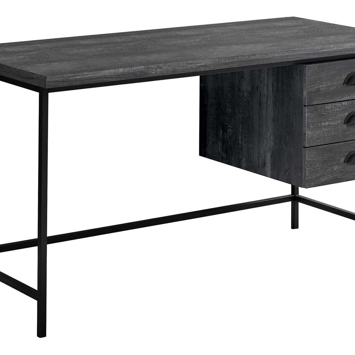Computer Desk For Home Office, Laptop, 3 Storage Drawers, Contemporary & Moder