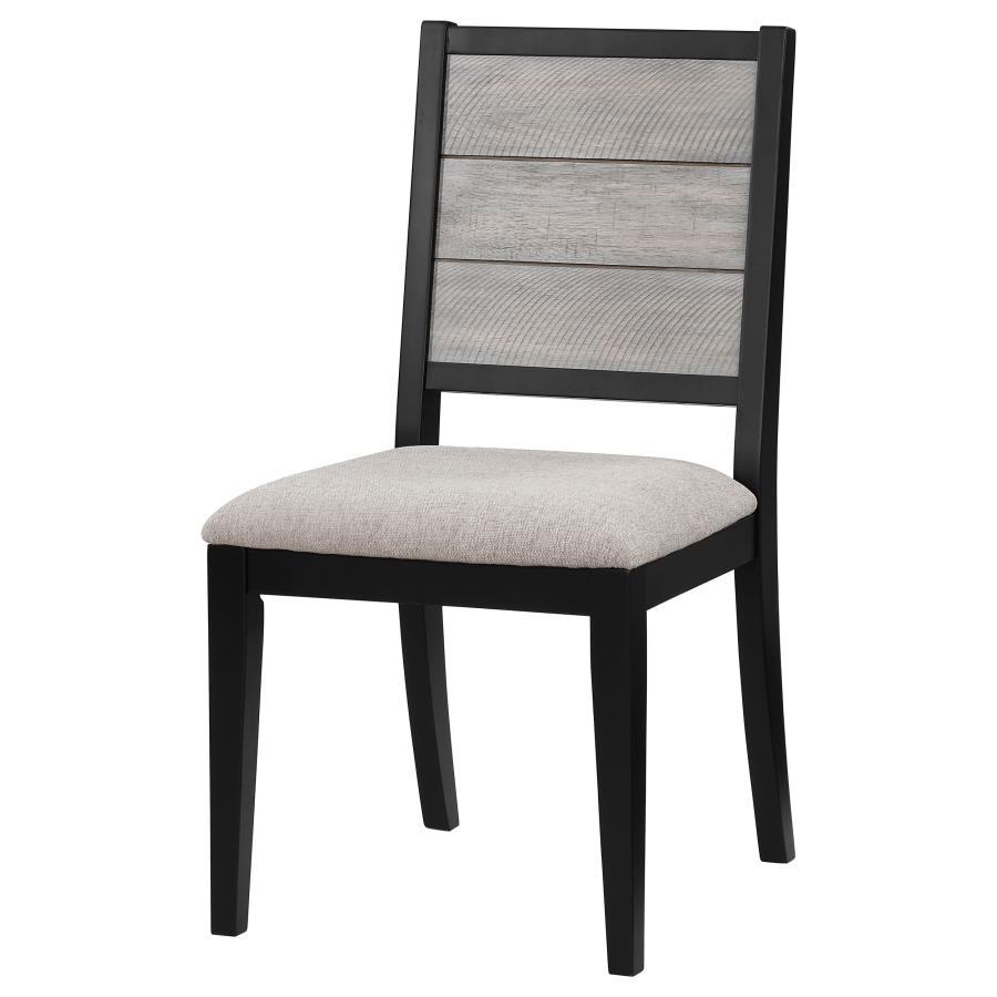 Elodie - Wood Dining Side Chair (Set of 2) - Gray And Black