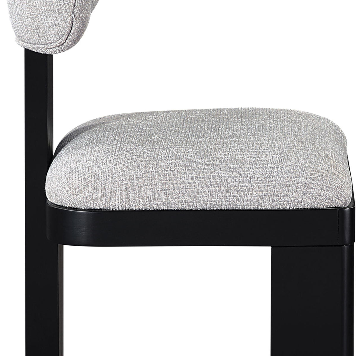 Timbra - Linen Textured Fabric Upholstered Dining Chair (Set of 2) - Black Base