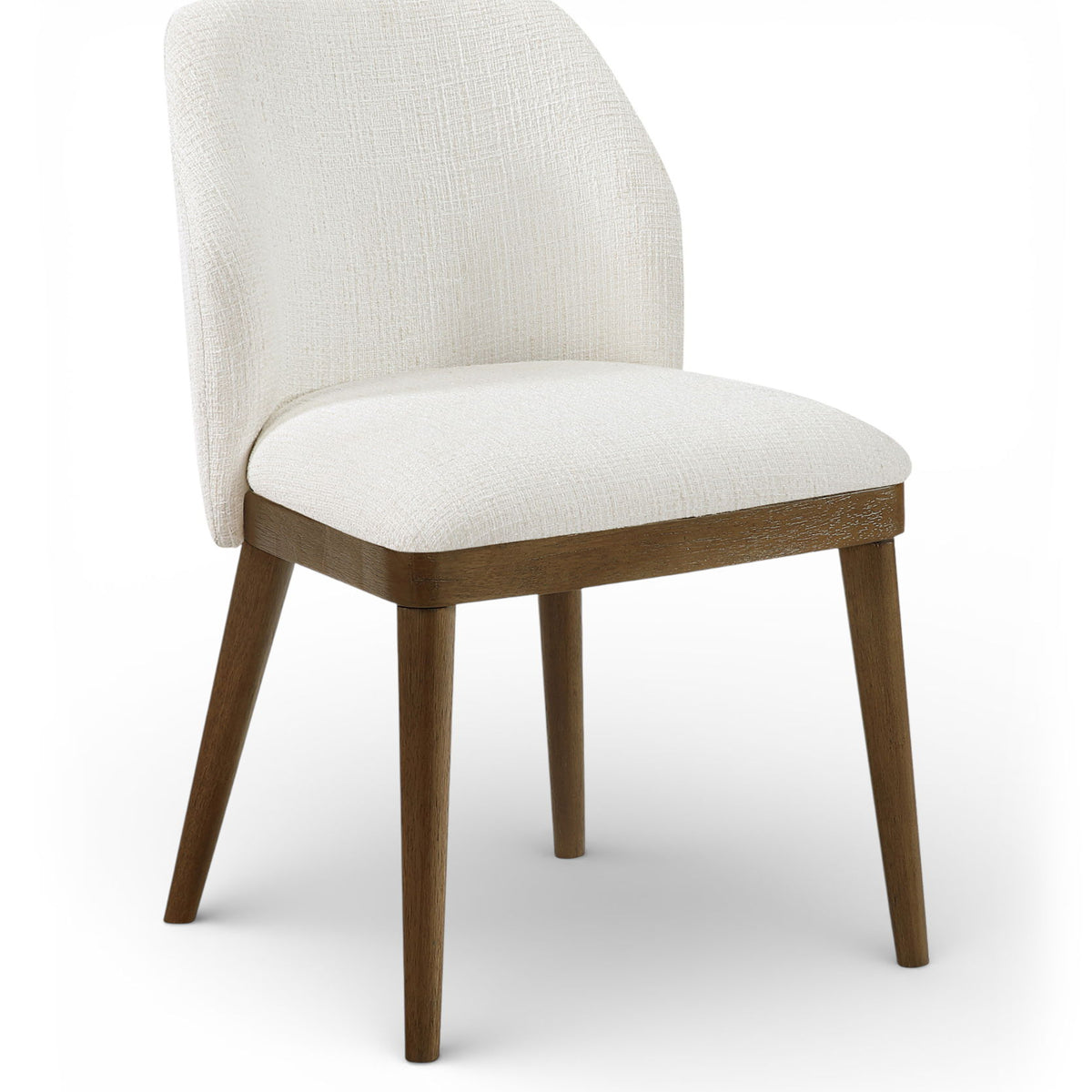 Valeo - Linen Textured Fabric Upholstered Dining Chair (Set of 2) - Painted Brown Base