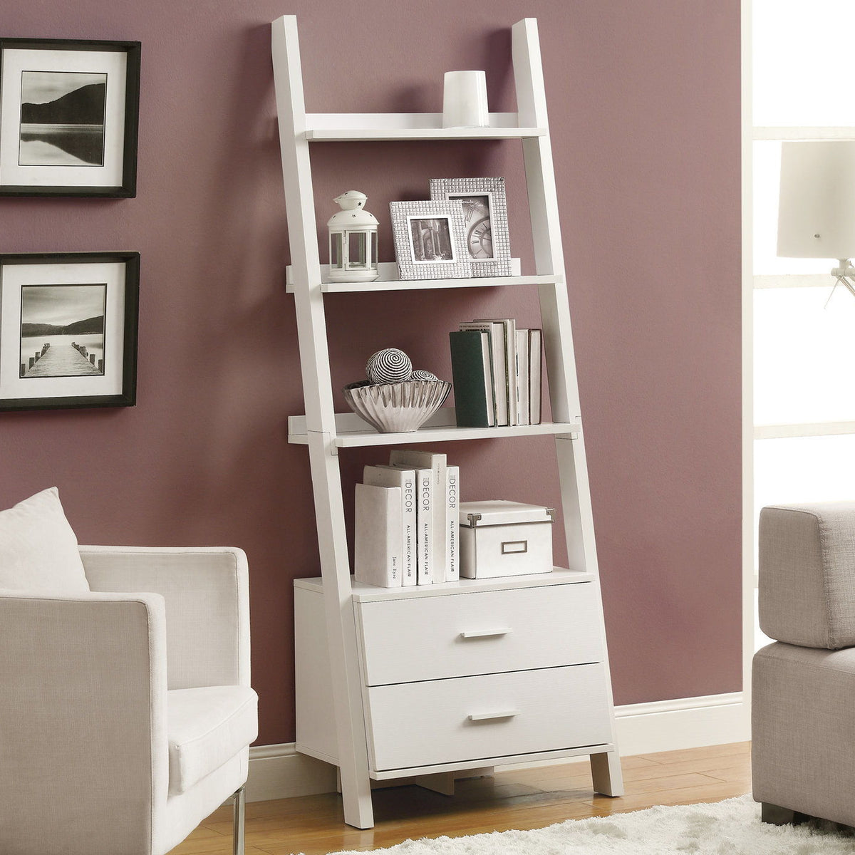 Etagere Bookcase Ladder 4 Tier