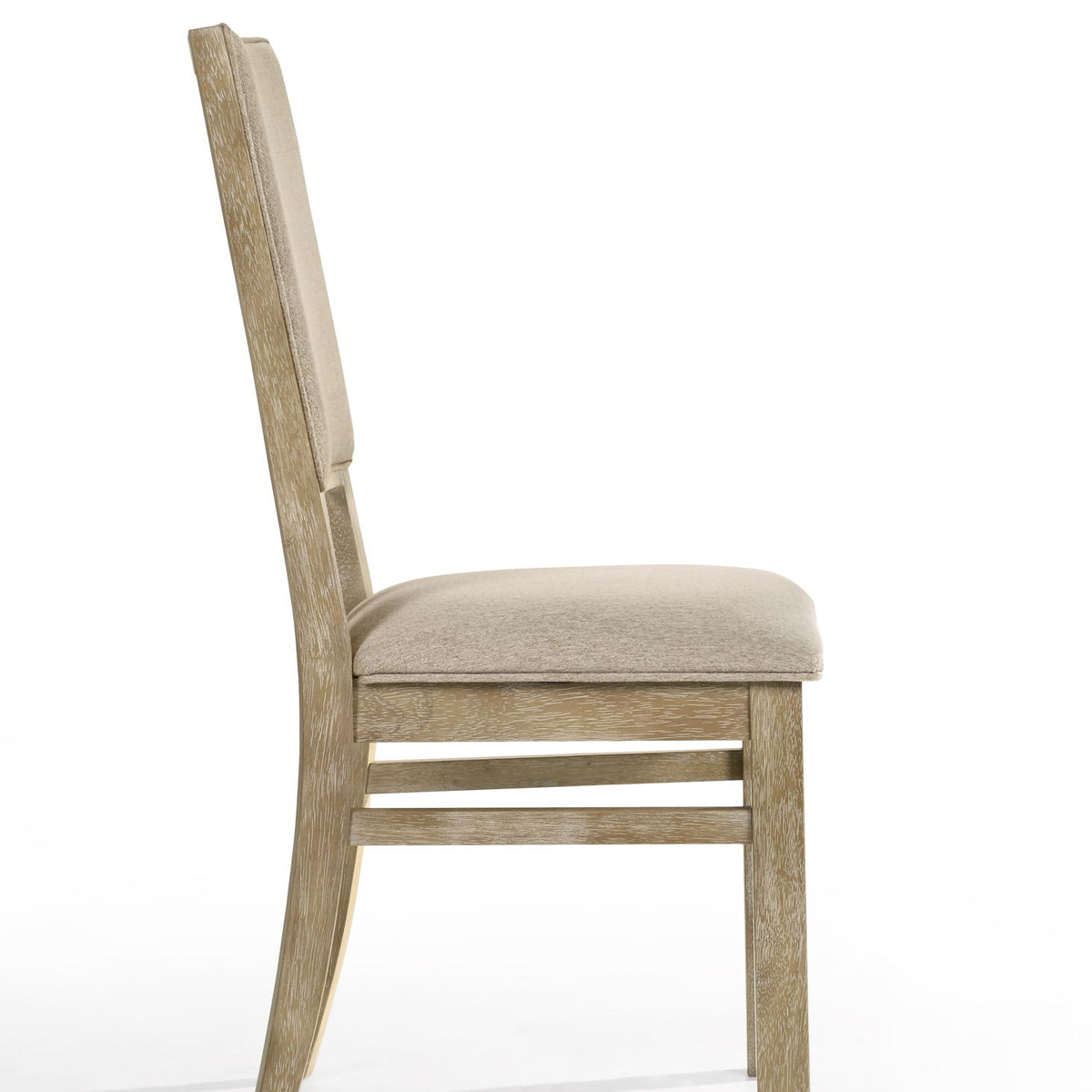 Brutus - Wide Contemporary Fabric Dining Chair (Set of 2) - Reclaimed Wheat