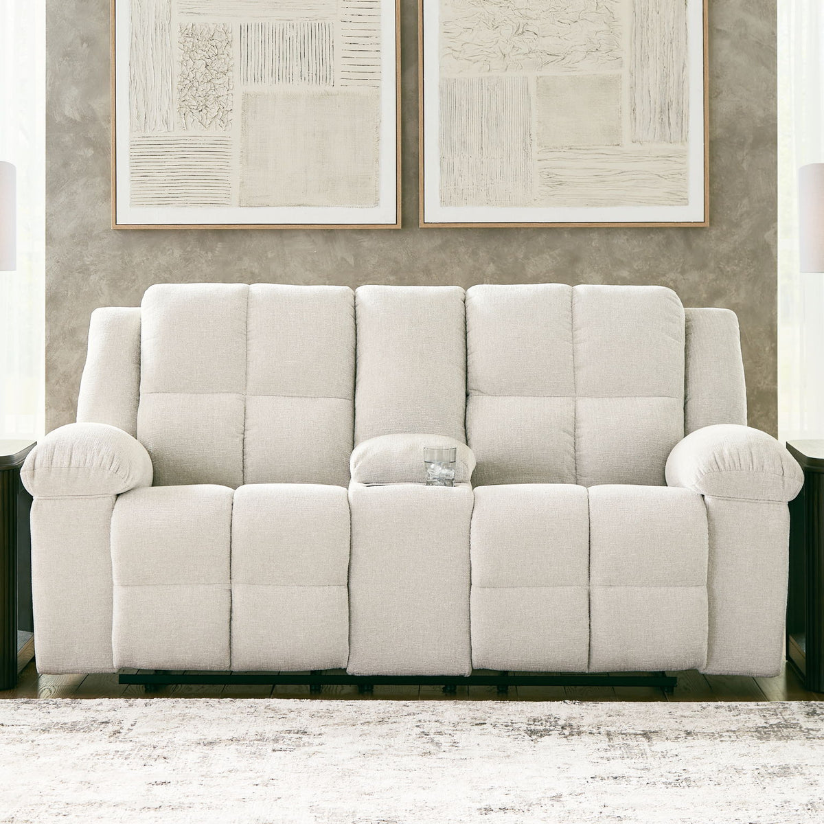 Orlen - Double Reclining Loveseat With Console - Winter