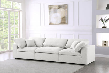 Meridian Serene Linen Fabric Deluxe Cloud Modular Sectional