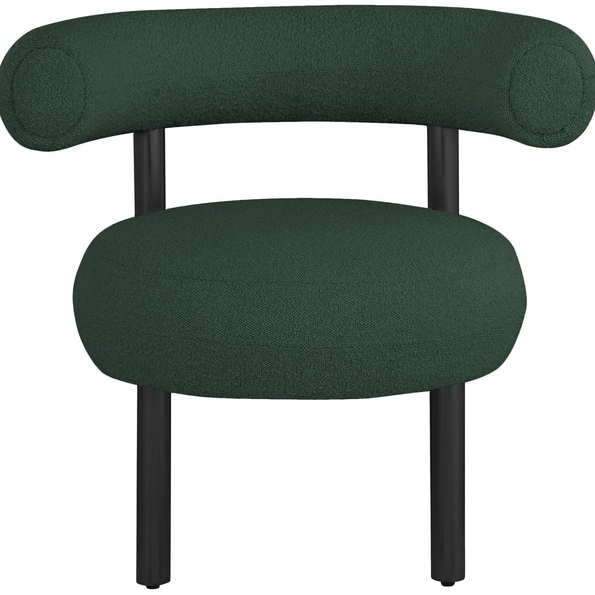 Bordeaux - Boucle Fabric Accent Chair With Black Legs
