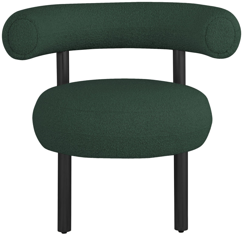 Bordeaux - Boucle Fabric Accent Chair With Black Legs