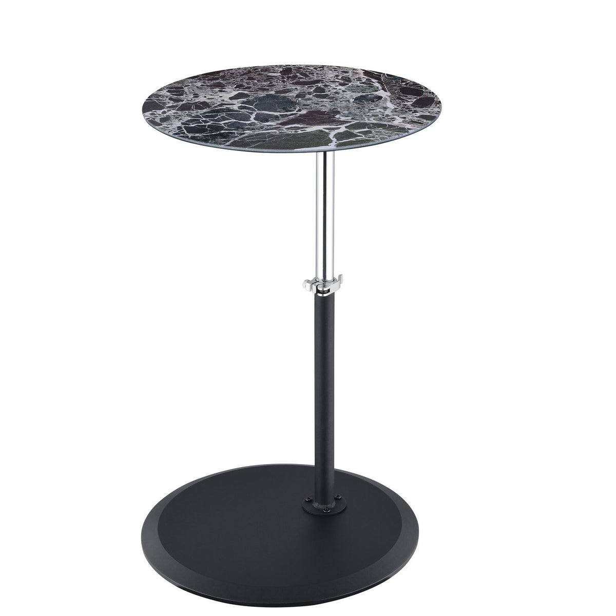 Orbit - 15.5" End Table With Height Adjustable Marble Textured Top