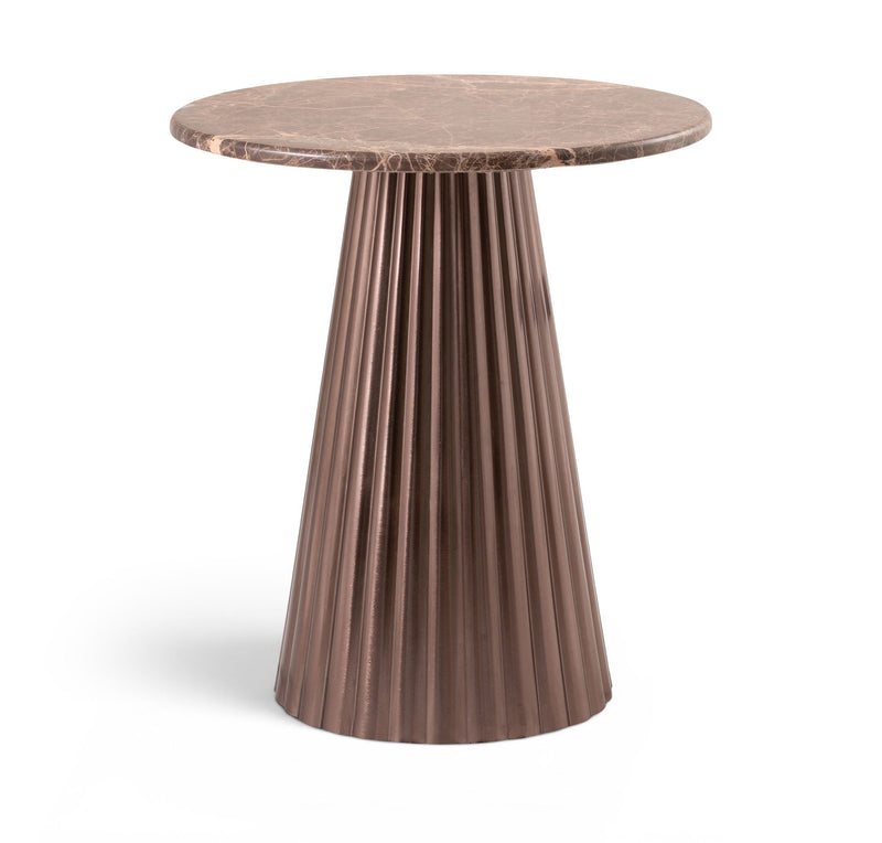 Cindra - Genuine Marble Top And Iron Base Table
