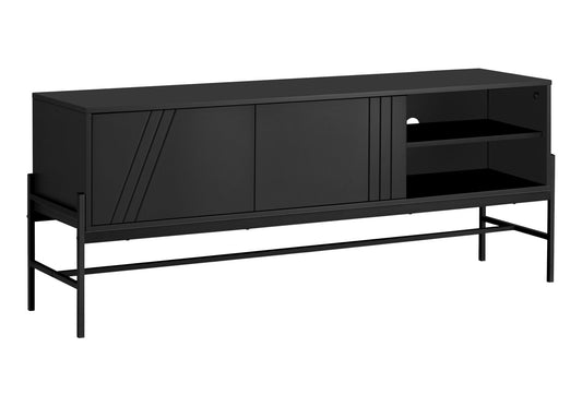 TV Stand, Modern Design Console, Media Entertainment Center, Storage Cabinet, Contemporary & Modern - Black