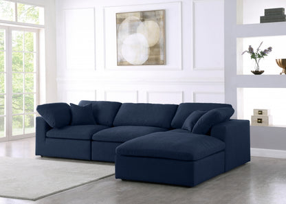 Meridian Serene Linen Fabric Deluxe Cloud Modular Sectional