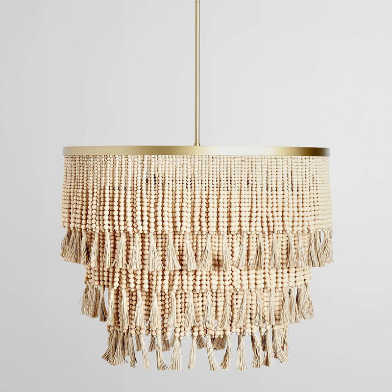 Brittany - Beaded Chandelier - Natural
