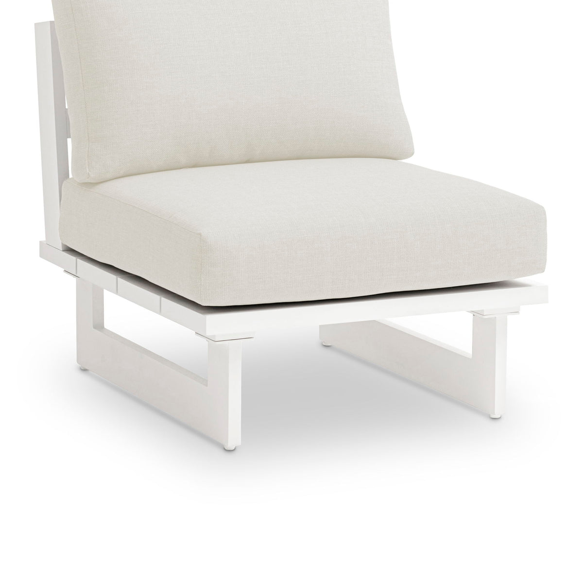 Maldives - Water Resistant Outdoor Patio Armless Chair With White Frame