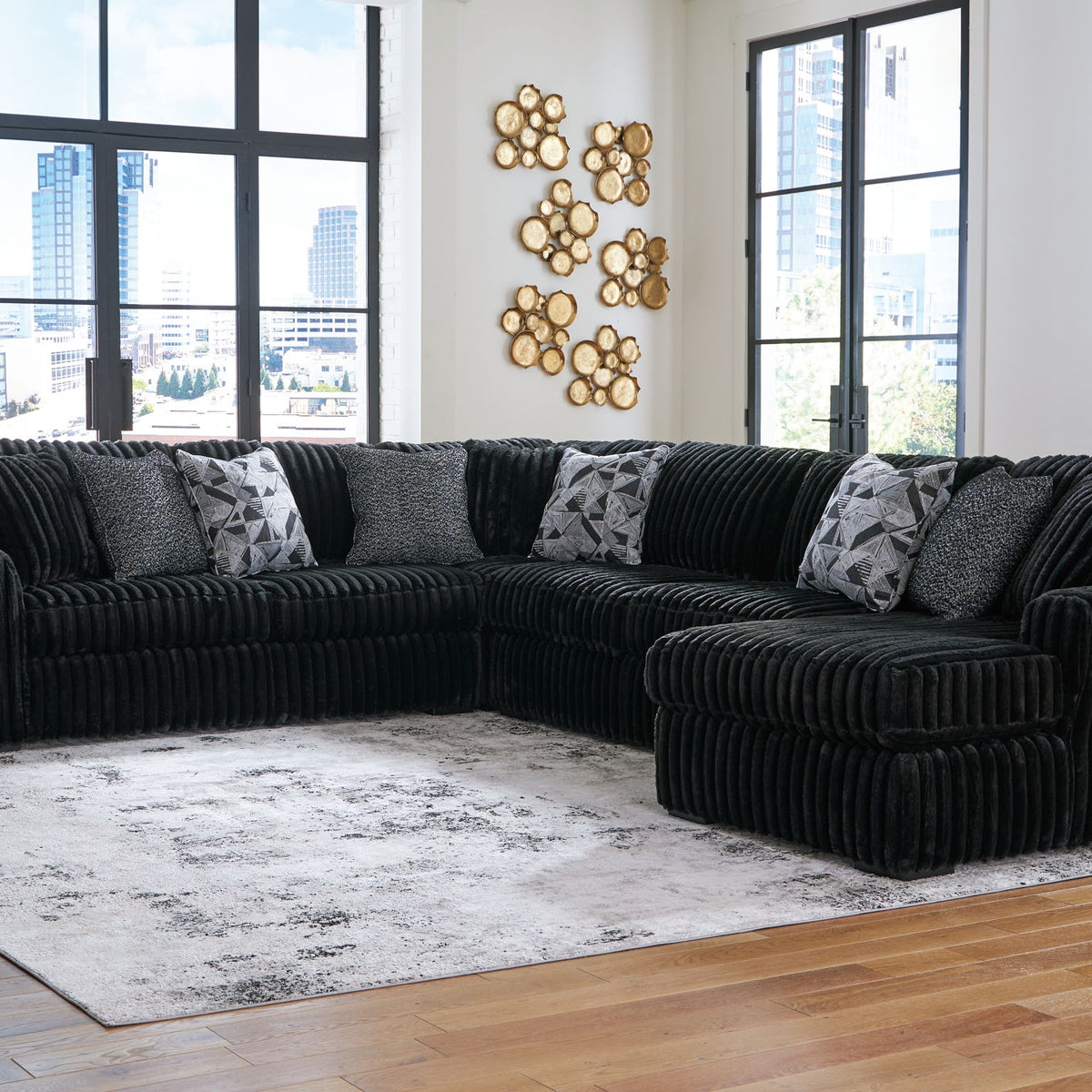 Midnight-Madness - 4 Piece Sectional