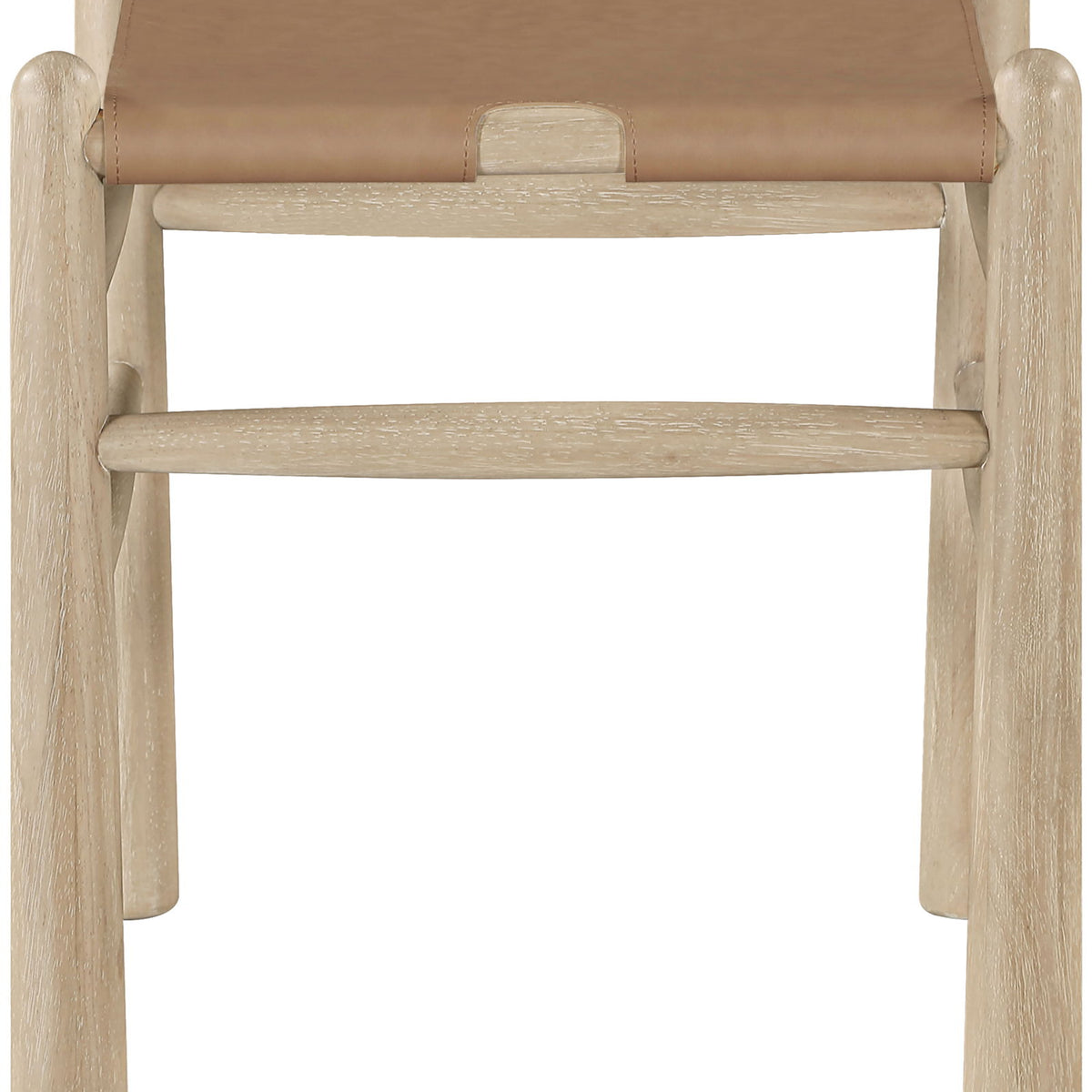 Santos - Faux Leather Upholstered Bench - Natural Frame