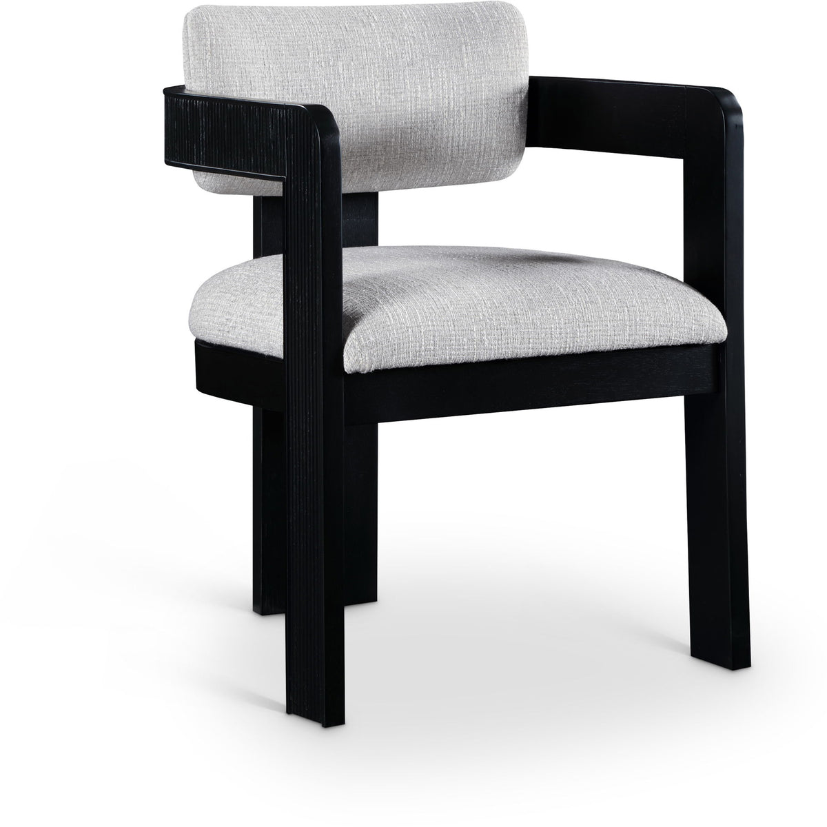 Sacha - Linen Dining Chair With Black Base (Set of 2)