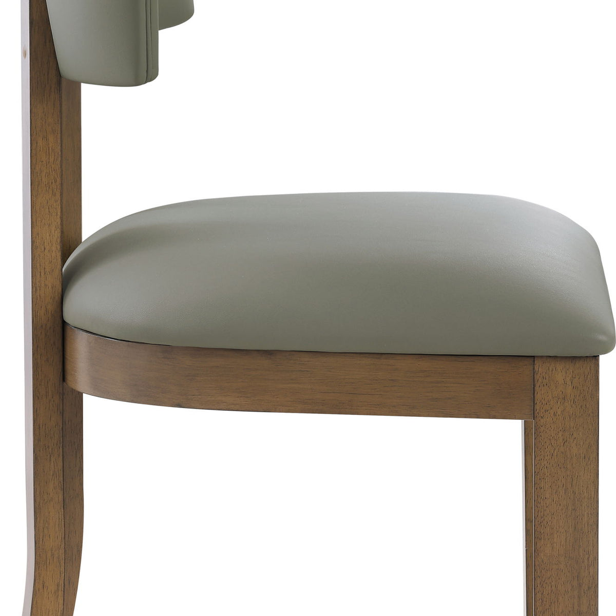 Lavrin - Vegan Leather Upholstered Dining Side Chair (Set of 2) - Walnut Base