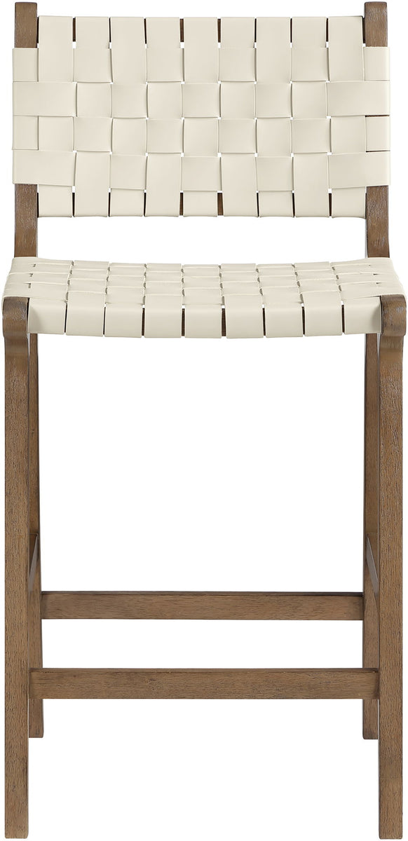 Entwine - Vegan Leather Upholstered Counter Stool - Painted Brown